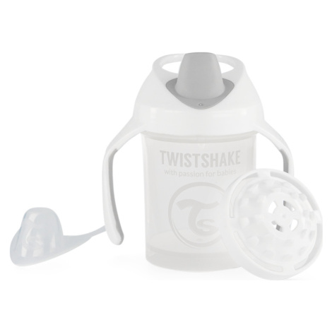 Nekapající hrneček Twistshake se sítkem, 4m+, 230ml, bílý
