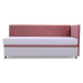ArtIdz Čalouněná postel SOLO - FIDO | růžová 80 x 200 cm Barva: Růžová, Provedení: levé