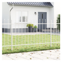 vidaXL Zahradní plot 4 pcs Bílá 6,8 x 1,2 m Práškově lakovaná ocel