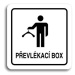 Accept Piktogram "převlékací box II" (80 × 80 mm) (bílá tabulka - černý tisk)