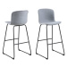 Dkton Designová barová židle Nerilla světle šedá