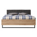 Manželská postel nathan 160x200cm - dub artisan/černá