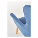 Relaxační křeslo ušák COTTO — masiv, látka modrá
