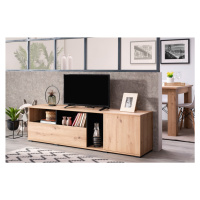 Televizní stolek dustin - dub artisan/černá