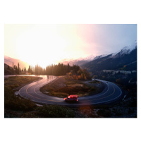 Fotografie Ambulance driving on winding remote road, Colin Anderson Productions pty ltd, 40x30 c