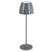 Moderní stolní lampa šedá 3-stupňová stmívatelná dobíjecí - Dolce