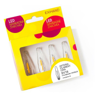 Exihand LED Blistr 4 čiré žárovky ASTERIA FILAMENT 14V/0,1W