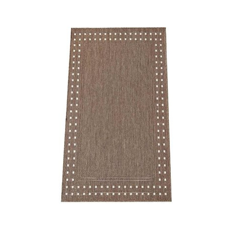 Kusový koberec Zara 11 hnědý 80 × 150 cm oboustranný