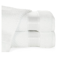 Bavlněný froté ručník s bordurou MYLAN 50x90 cm, bílá, 500 gr Mybesthome