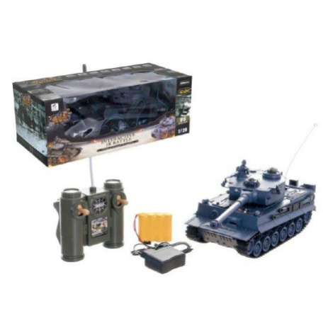 Teddies 58806 Tank RC plast 33cm TIGER I 27MHz na baterie+dobíjecí pack se zvukem a světlem v kr