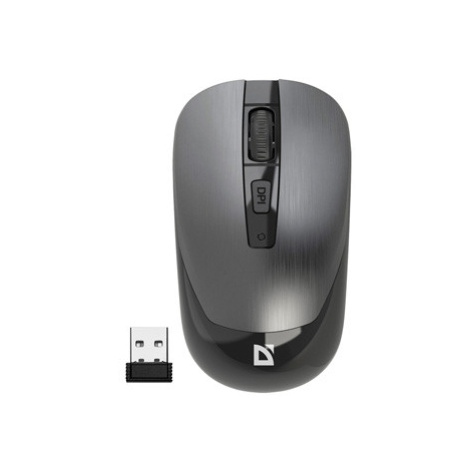 Defender Myš WAVE MM-995, 1600DPI, 2.4 [GHz], optická, 3tl., bezdrátová, stříbrná, 1 ks AA, nano