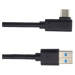 PREMIUMCORD Kabel USB typ C/M zahnutý konektor 90° - USB 3.0 A/M, 50cm