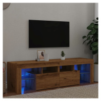 vidaXL TV stolek s LED dub artisan 140 x 36,5 x 40 cm kompozitní dřevo