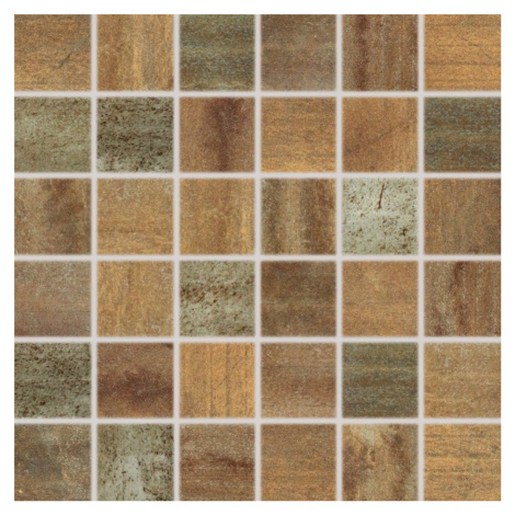 Mozaika Rako Rush měděná 30x30 cm mat / lesk WDM05519.1