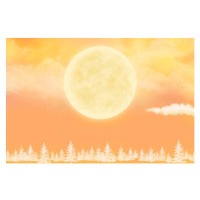 Ilustrace full moon or the sun and, krarte, (40 x 26.7 cm)