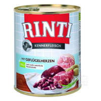 Rinti Dog konzerva drůbeží srdíčka 800g + Množstevní sleva