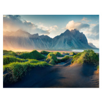 Fotografie Black sand dunes on the Stokksnes headland, Andrew_Mayovskyy, 40x30 cm