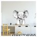 Samolepky do dětského pokoje - Velký slon v černobílé barvě