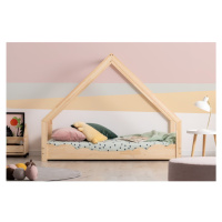Domečková dětská postel z borovicového dřeva Adeko Loca Dork, 90 x 200 cm