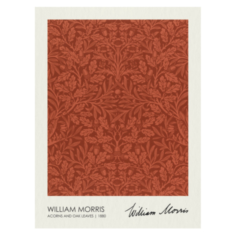 Plakát, Obraz - Acorns and Oak Leaves (1880), William Morris, 30 × 40 cm