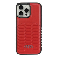 Audi Synthetic Leather MagSafe iPhone 15 Pro 6,1 červený/červený pevný obal Au