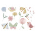 LITTLE DUTCH - Samolepky na zeď Květy a motýly