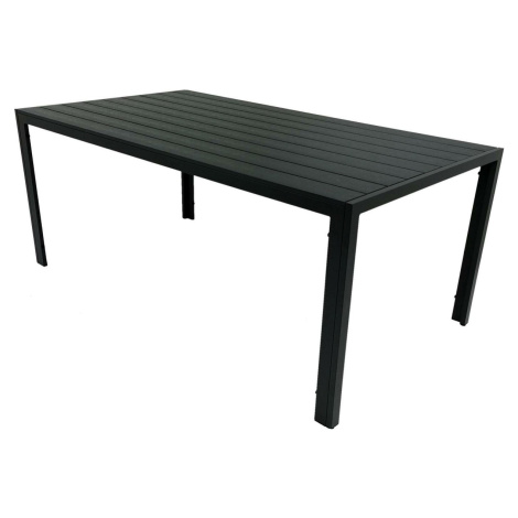 Kontrast Zahradní kovový stůl ALLEN 205 x 90 x 74 cm černý