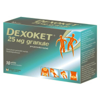 Dexoket 25 mg granule - zrněný prášek pro přípravu nápoje 10 ks