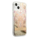 Guess GUHCP13SLFLSD hard silikonové pouzdro iPhone 13 Mini 5.4" gold Paisley Liquid Glitter