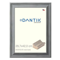 DANTIK rámeček 29,7 × 42, KOSTELNÍ malý šedý plexi čiré