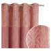 Dekorační vzorovaný velvet závěs s kroužky BLISSY růžová 140x250 cm (cena za 1 kus) MyBestHome