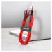 Baseus Cafule extra odolný nylonem opletený kabel USB / USB-C QC3.0 3A 1m red