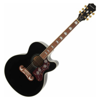 Epiphone J-200 EC Black Elektroakustická kytara Jumbo