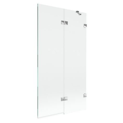 MEXEN/S Lunar vanová zástěna 2-křídlová pravá 100 x 150, transparent, chrom 897-100-100-01-00-P