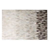 Šedobílý kožený koberec MALDAN 160 x 230 cm, 160586