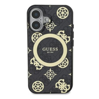 Guess IML 4G Peony MagSafe Zadní Kryt pro iPhone 16 Black