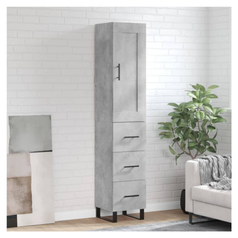 vidaXL Skříň highboard betonově šedá 34,5x34x180 cm kompozitní dřevo