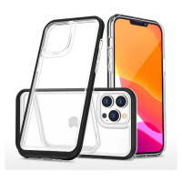 Průhledné pouzdro 3v1 pro iPhone 13 Pro Max gelové pouzdro s rámečkem černé