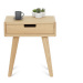 Benlemi Zaoblený noční stolek ze dřeva LUNA FLO přírodní Zvolte kvalitu dřeva: 2. Kombinace dubo