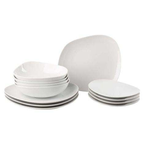 12dílná sada bílých porcelánových talířů Villeroy & Boch Like Organic