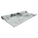 Venkovní vzorovaný koberec TROJKAT šedá 60x100 cm Multidecor