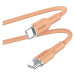 PURO Soft USB-C/USB-C kabel, 1,5 m oranžový