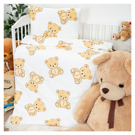 4Home Dětské bavlněné povlečení do postýlky Teddies
