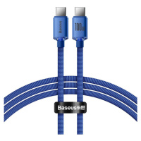 Baseus Crystal Shine Series kabel USB-C/USB-C (100W) 1,2m modrý