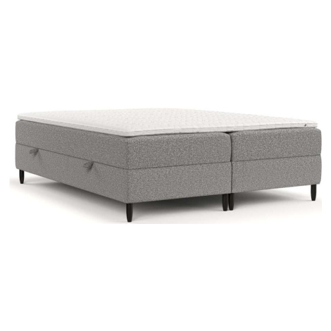 Šedá boxspring postel s úložným prostorem 180x200 cm Malte – Maison de Rêve