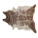 Koberec z umělé hovězí kůže s potiskem 150 x 200 cm hnědý / zlatý BOGONG, 309208