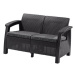 KETER Lavice zahradní CORFU LOVE SEAT, grafit 128cm