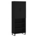 vidaXL Skříň highboard černá 69,5 x 34 x 180 cm kompozitní dřevo