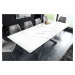LuxD Roztahovací keramický stůl Halia 160-200 cm bílý mramor