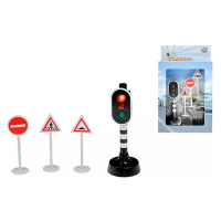 Dopravní set plastový semafor svítící + 3 dopravní značky
